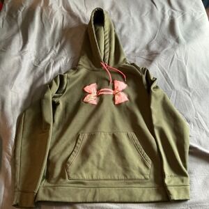 Under Armour Storm Hoodie Women's Small‎ Green Pink Realtree Camo Big Logo